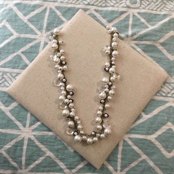 Chloe +Isabel Lotus Pearl & Crystal Drop Necklace - Picture 4 of 10